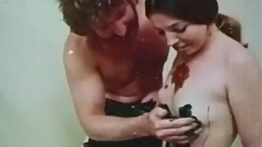 Rene Bond using her Bush as a Brush