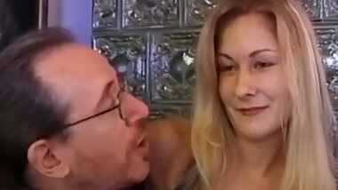 Young Retro Czech Babe Facialized by Oldguy