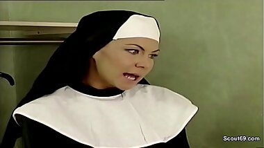 German Nun Seduce to Fuck by Prister in Classic Porn Movie