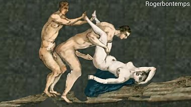 Threesome Roman Gladiator Cartoon Animation