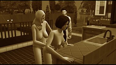 Vintage Video. Group Sex in a Cafe. Group Orgies | Porno Game 3d